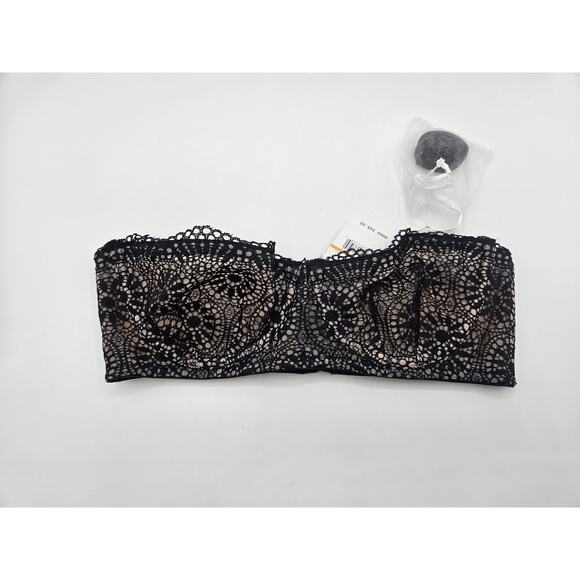 Free People Other - Free People Womens Starla Black Underwire Balconette Bra Size 32A NWT